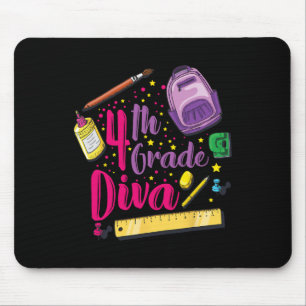 Mousepad Roupas de menina diva da 4ª série para o primeiro