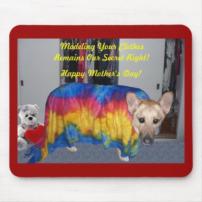 Mousepad Roupas de modelagem de dias de as mães (Frente)