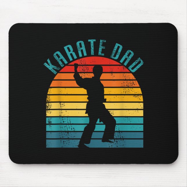 Mousepad Roupas de Pai de Karatê Retrô - Pai de Karatê Vint (Frente)