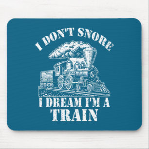 Mousepad Roupas Divertidas de Trem para Homens Eu Não Ronco