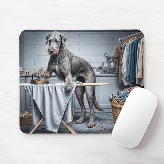 Mousepad Roupas irlandesas de passar ferro em Wolfhound (Com mouse)