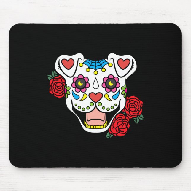 Mousepad Roupas Pitbull Caveira Açúcar Masculinas Presente  (Frente)