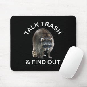 Mousepad Roupas Ridiculas do Raccoon e Raccoon falam lixo e