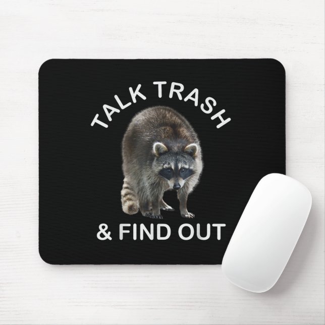 Mousepad Roupas Ridiculas do Raccoon e Raccoon falam lixo e (Com mouse)