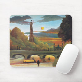 Mousepad Rousseau Sena e Torre Eiffel no Sunset