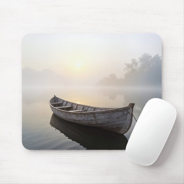 Mousepad Rowboat russo em lago calmo (Com mouse)