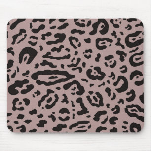 Mousepad Roxo Bege Rosa Estampa de Guepardo Leopardo Animal