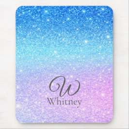 Mousepad Roxo Chic Ombre Azul Brilho Moderno