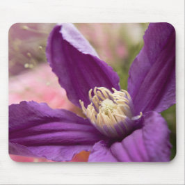 Mousepad "Roxo Clematis Macro - Pad Floral de Mouse Elegant