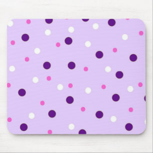 Mousepad Roxo com bolinhas cor-de-rosa