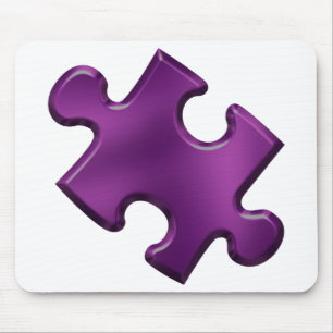 Mousepad Roxo da parte do quebra-cabeça do autismo