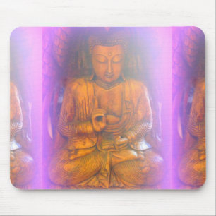 mousepad roxo de buddha da aura