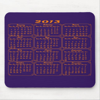 Mousepad Roxo do calendário 2013
