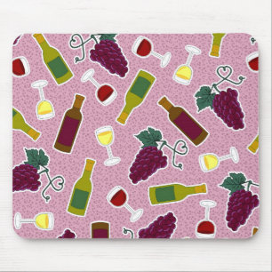 Mousepad Roxo do impressão do amante de vinho