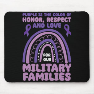 Mousepad Roxo É A Cor De Honra Respeito Amor Militar