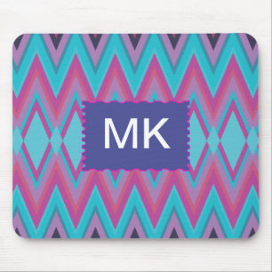 Mousepad Roxo e Aqua Tribal