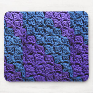Mousepad Roxo e Crochet azul