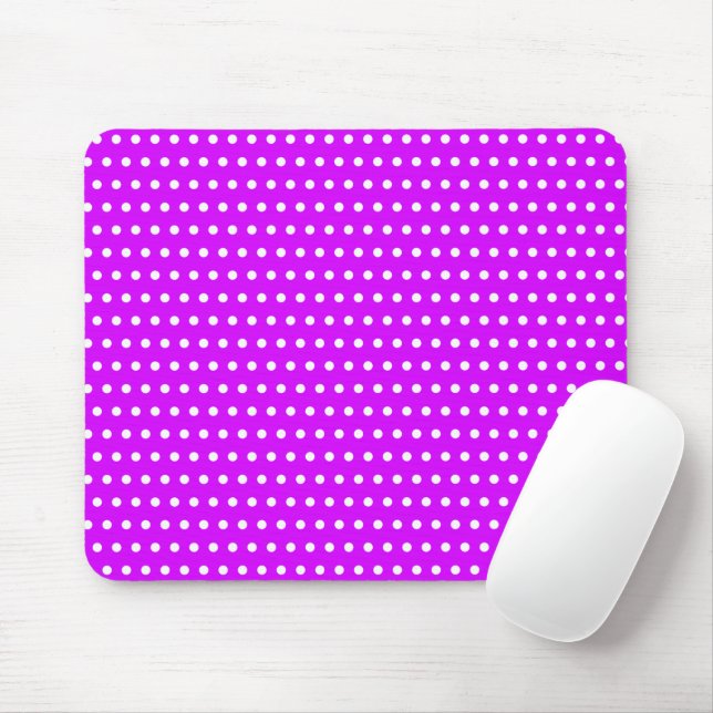 Mousepad Roxo Em Greve Com Pequenas Bolinhas Brancas (Com mouse)