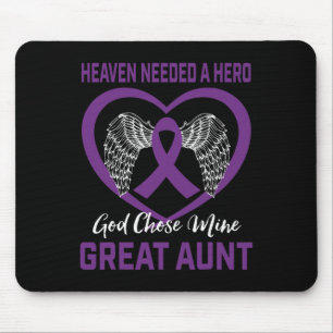 Mousepad Roxo Em Memória Da Tia Câncer de pâncreas A