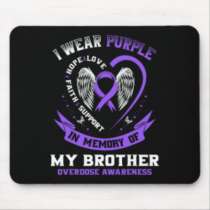 Mousepad Roxo em Memória de Awarenes Irmãos Contra Sobredos