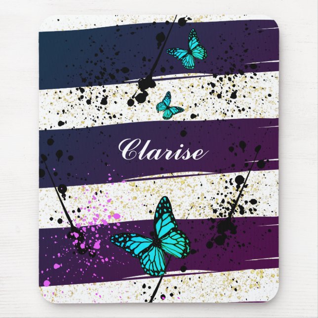 Mousepad Roxo Ephemera vibrando cor arte (Frente)