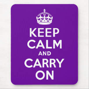 Mousepad Roxo Fique Calmo e Continue