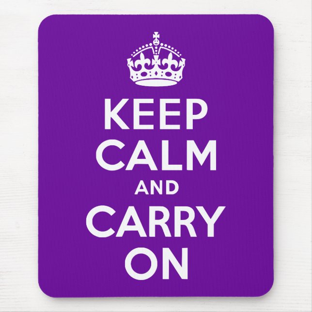 Mousepad Roxo Fique Calmo e Continue (Frente)