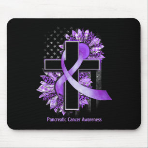 Mousepad Roxo-girassol Câncer de pâncreas