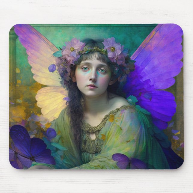 Mousepad Roxo Green Fairy Fantasy Art (Frente)