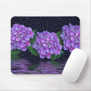 Mousepad Roxo Hydrangea e Raindrops