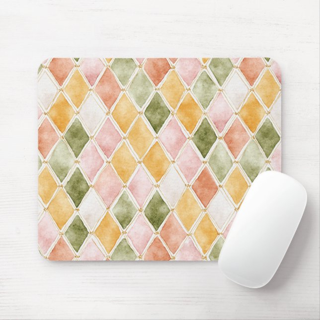 Mousepad Roxo Laranja Verde Amarelo Bege  (Com mouse)