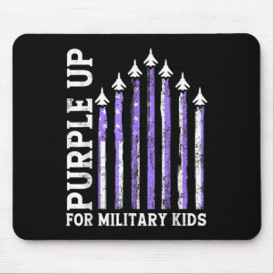 Mousepad Roxo Para Crianças Militares Mês Militar