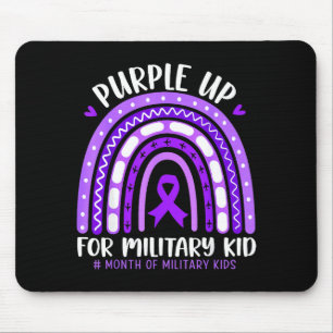 Mousepad Roxo para crianças militares toddler mulheres meni