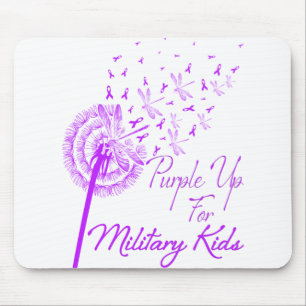 Mousepad Roxo para o Mês do Dente-de-Leão das Crianças Mili