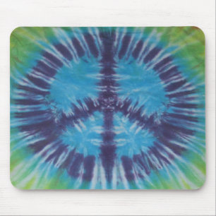 Mousepad Roxo Verde Pular Coroa Azul Pintado Sinal de Paz M
