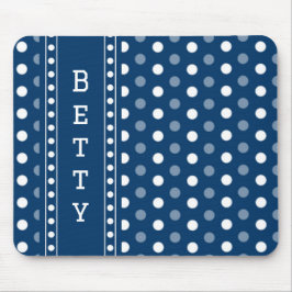 Mousepad Royal Blue Polka Dot