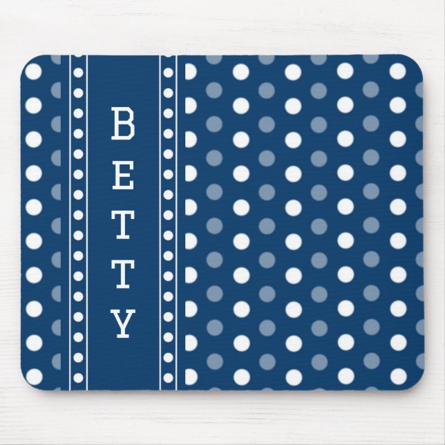 Mousepad Royal Blue Polka Dot (Frente)