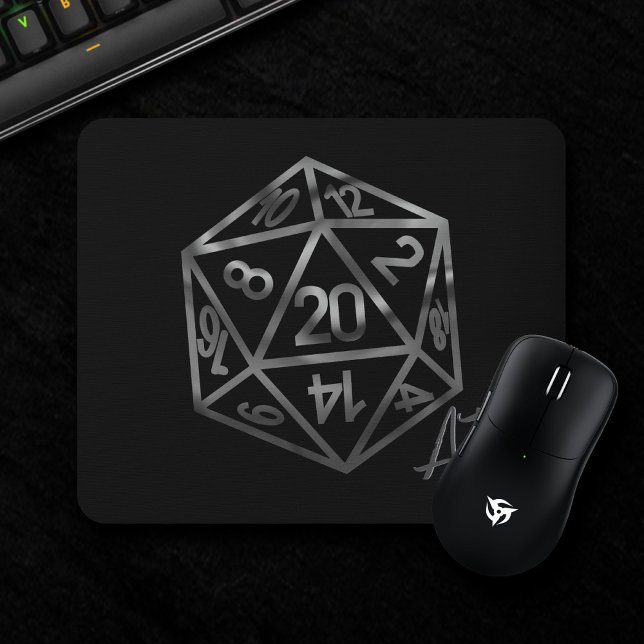 Mousepad RPG Crit AF | Fantasy Tabletop Retro Gamer Dice (Criador carregado)
