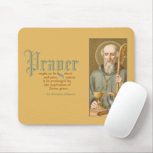 Mousepad Rua. Bento da Nursia (JM 07; Citação sobre Oração)