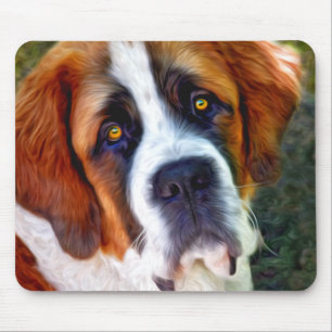 Mousepad Rua Bernard Dog Painting