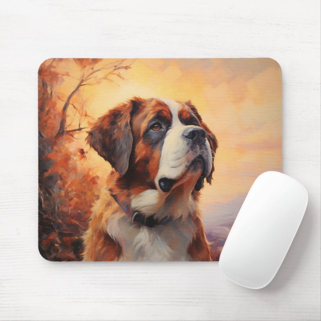 Mousepad Rua, cão Bernard (Com mouse)