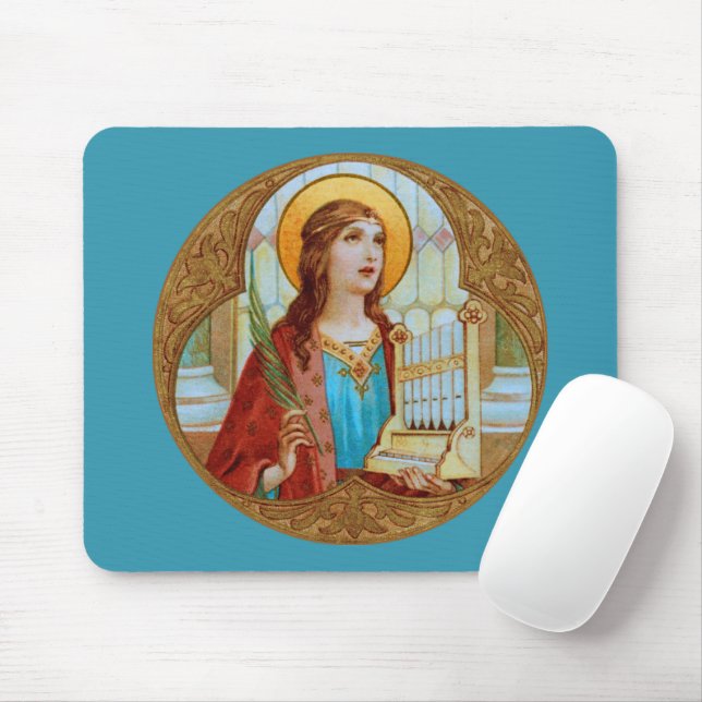 Mousepad Rua. Cecília de Roma (BK 003) Horizontal (Com mouse)