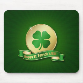 Mousepad Rua, Coin Shamrock do Dia de Patrick