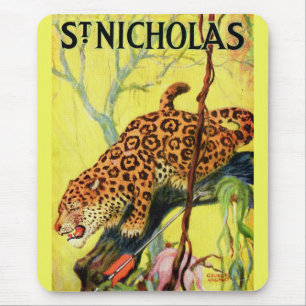 Mousepad rua de 1929. Leopardo cobrir da revista Nicholas