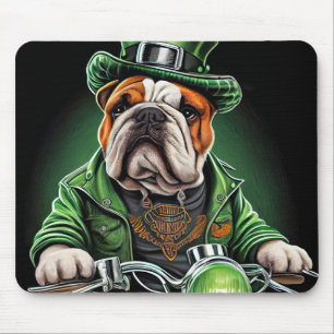 Mousepad Rua de bicicleta de Bulldog, Dia de Patrick