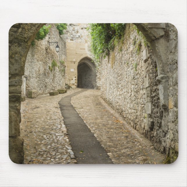 Mousepad Rua de paralelepípedos cinza, França (Frente)