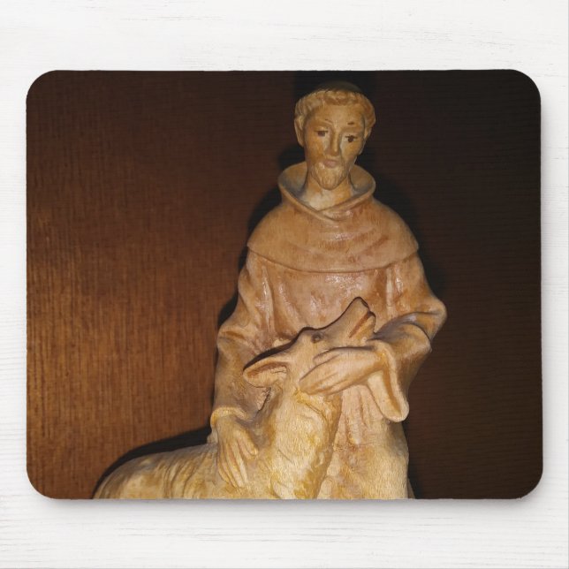 Mousepad Rua Francis Patron Santo de Ratos Animais (Frente)
