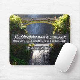 Mousepad Rua Francisco de Assisi Citação Inspiracional "Faz