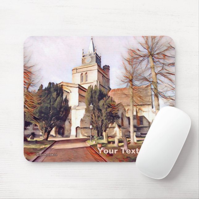 Mousepad Rua. Igreja de Maria - Aylesbury (Com mouse)