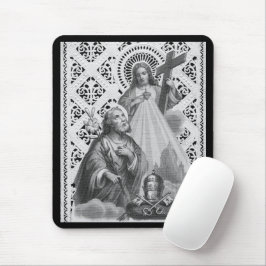 Mousepad Rua. Joseph, Símbolos Papais e SHJ (Detalhe; LT 02